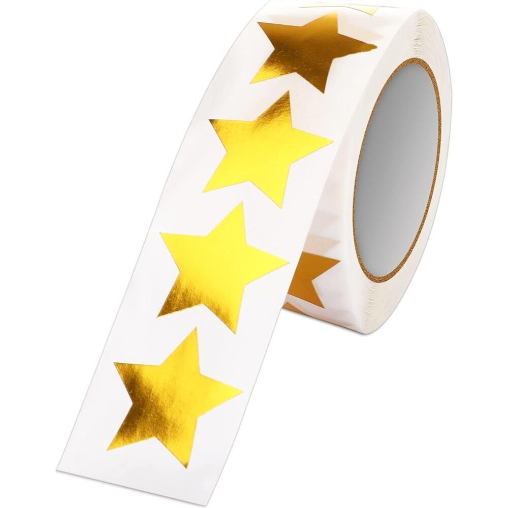 Gold Star Stickers,1000Pcs Gold Star Stickers for Kids Reward Self Adhesive Meta